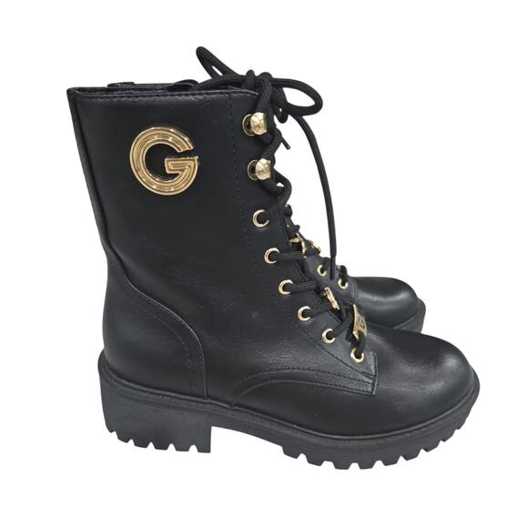 New GBG Los Angeles Black Combat Boots With Charm Logo - Picture 4 of 7